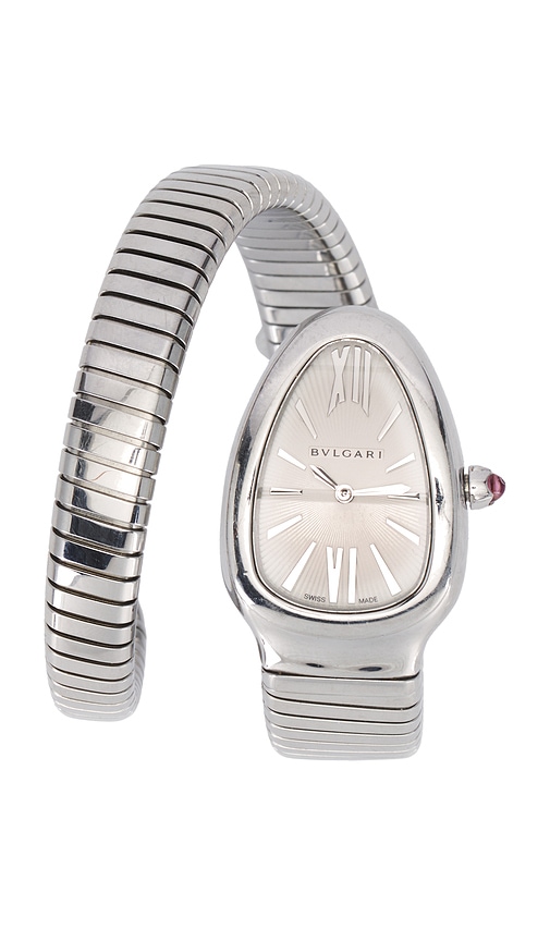 FWRD Renew Bulgari Serpenti Tubogas Watch in Silver