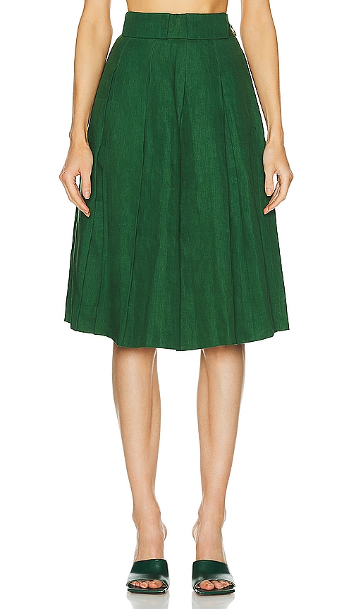 Fwrd Renew Hermes Button Circle Skirt In Green