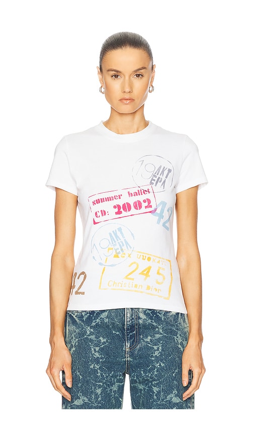 FWRD Renew Dior T-Shirt in White