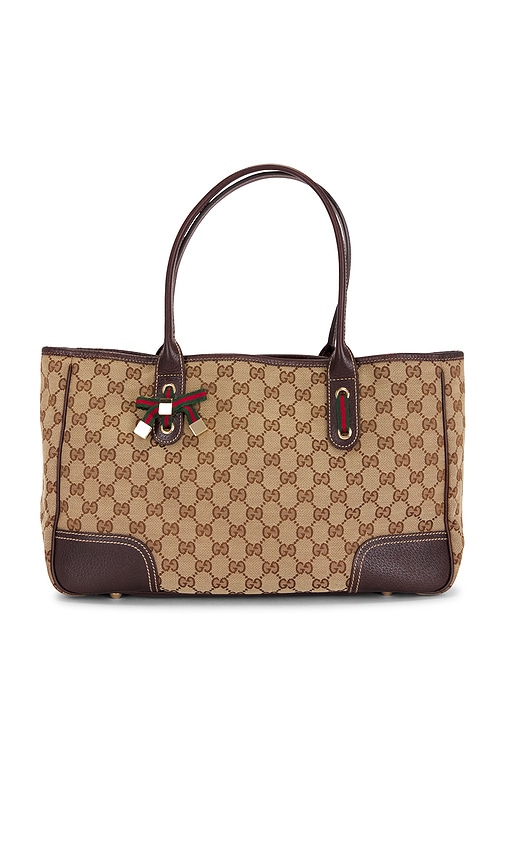 FWRD Renew Gucci Princy Tote Bag in Brown.