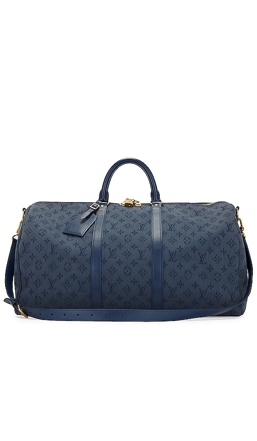 FWRD Renew Louis Vuitton Monogram Keepall Bandouliere 50 Weekend Bag in  Blue