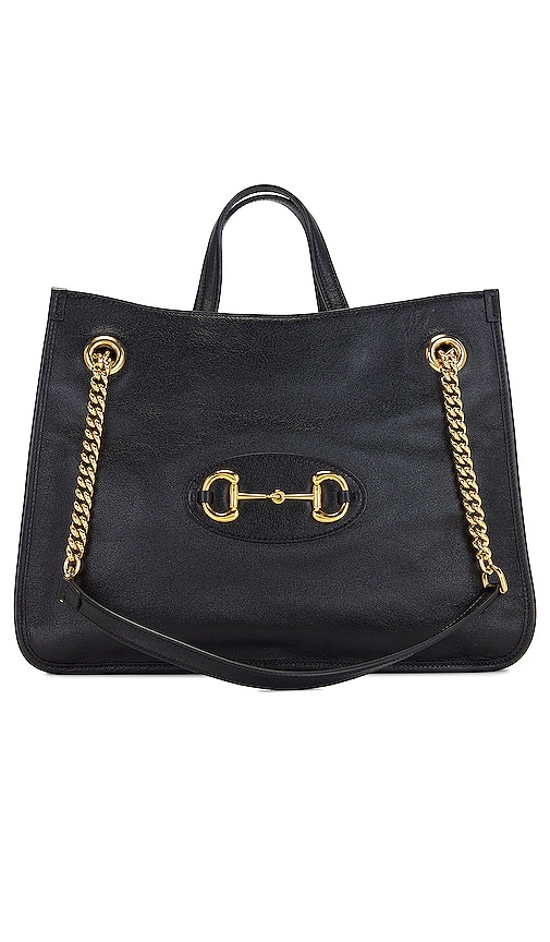 FWRD Renew Gucci Horsebit 1955 Chain Tote Bag in Black REVOLVE