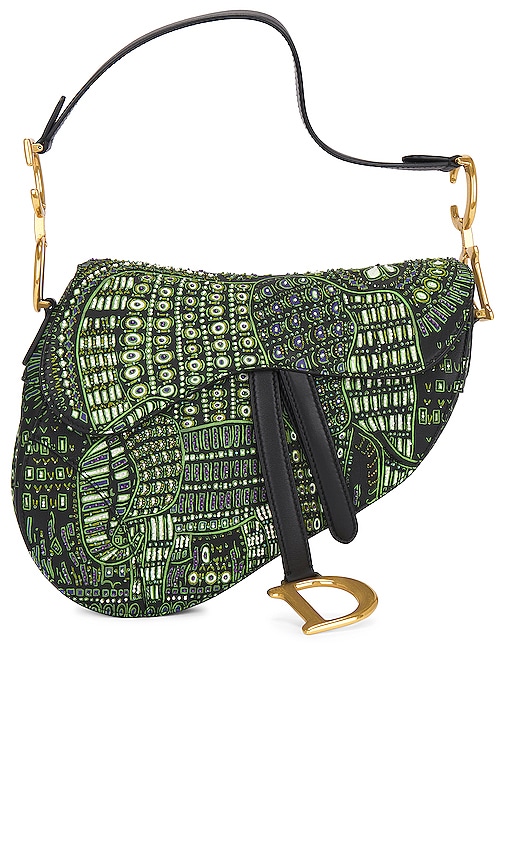 Fwrd Renew Dior Saddle Bag In Ç»¿è‰²