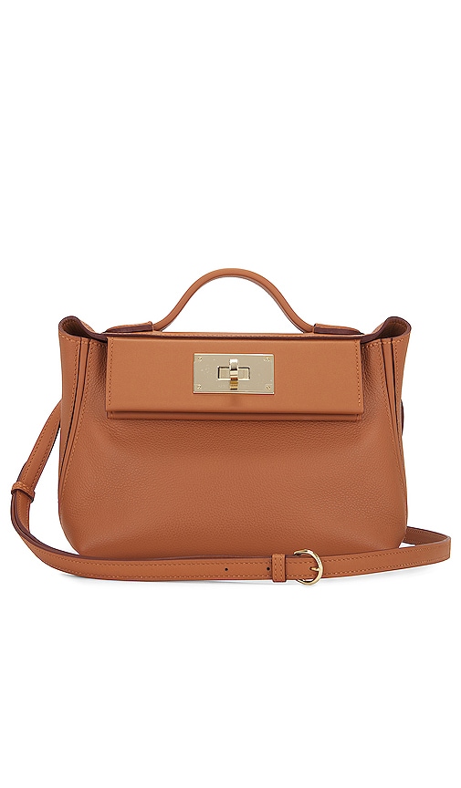 Hermès Mini 24/24 Evercolor Handbag In Brown - Gold