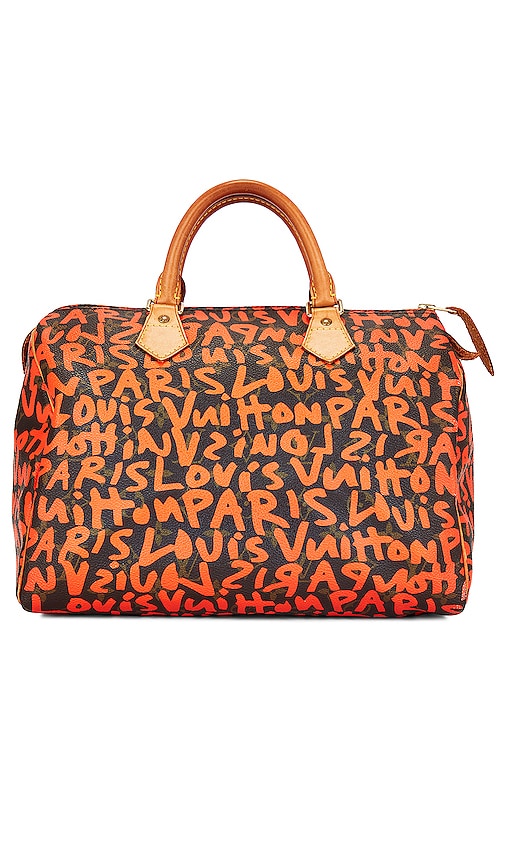 FWRD Renew Louis Vuitton Monogram Graffiti Speedy 30 Bag in Orange