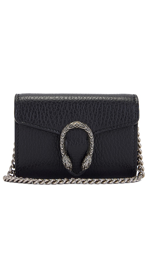 FWRD Renew Gucci Dionysus Leather 2 Way Tote Bag in Black