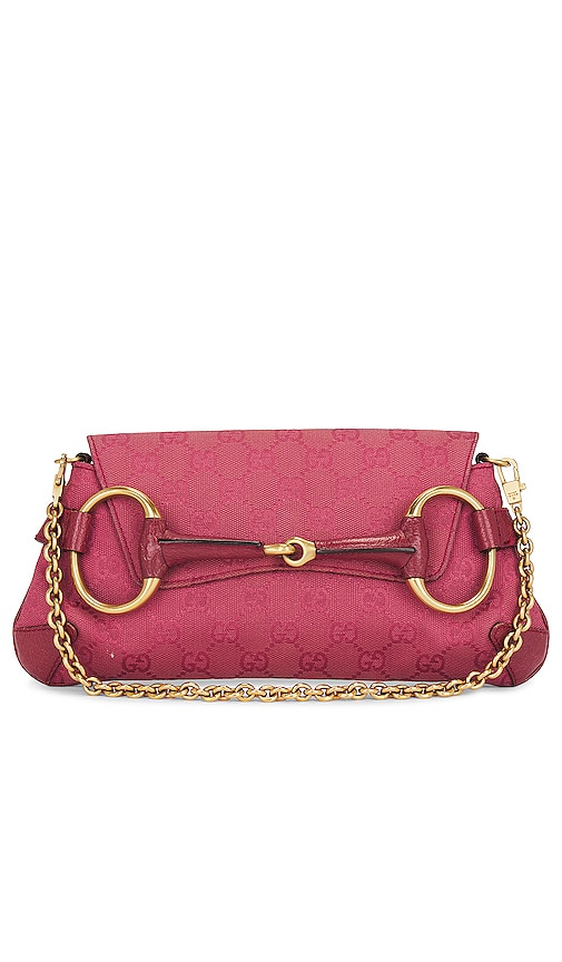 FWRD Renew Gucci GG Canvas Shoulder Bag in Red