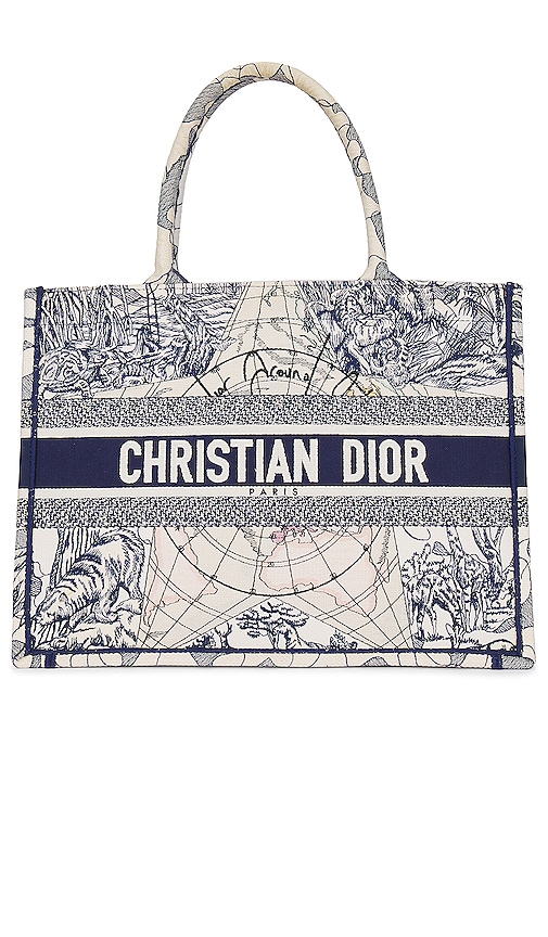 FWRD Renew Dior Book Tote Bag in Blue