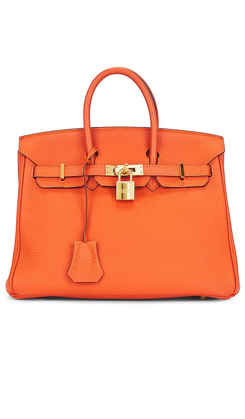 FWRD Renew Hermes Birkin 25cm Handbag in Feu Orange