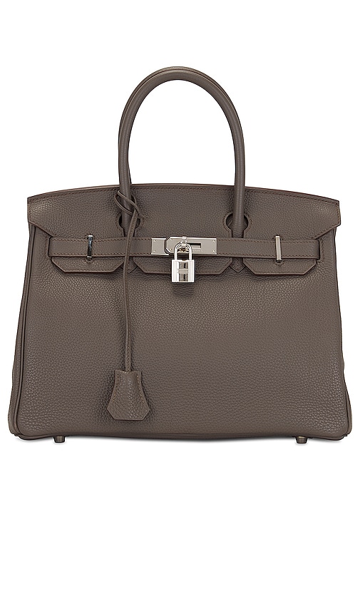 FWRD Renew Hermes Togo Birkin 30 Handbag in Grey Etain