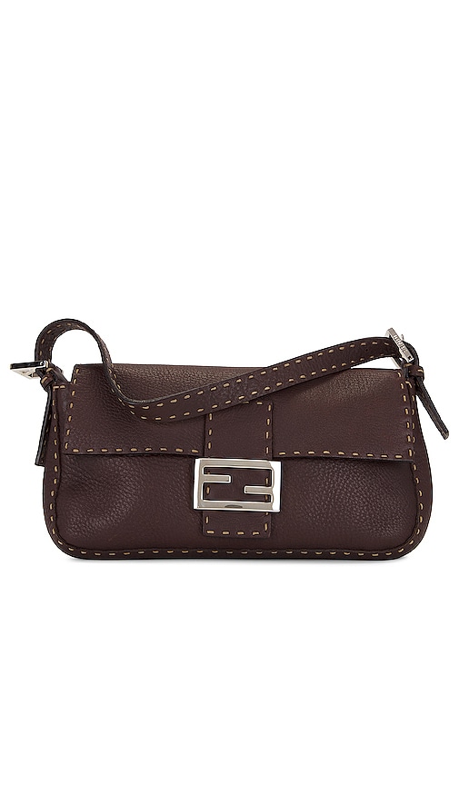 FWRD Renew Fendi Mama Baguette Shoulder Bag in Dark Brown