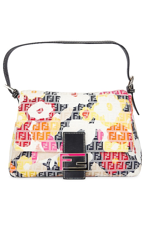 FWRD Renew Fendi Zucchino Flower Shoulder Bag in Multi