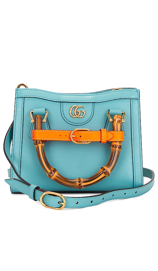 Fwrd Renew Gucci Bamboo Diana Handbag In Blue