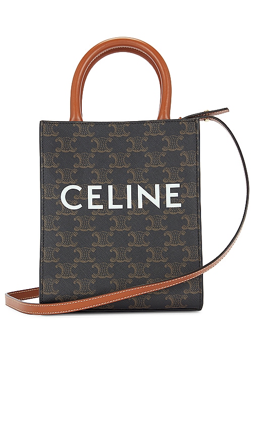 Fwrd Renew Celine Vertical 2 Way Shoulder Bag In Brown