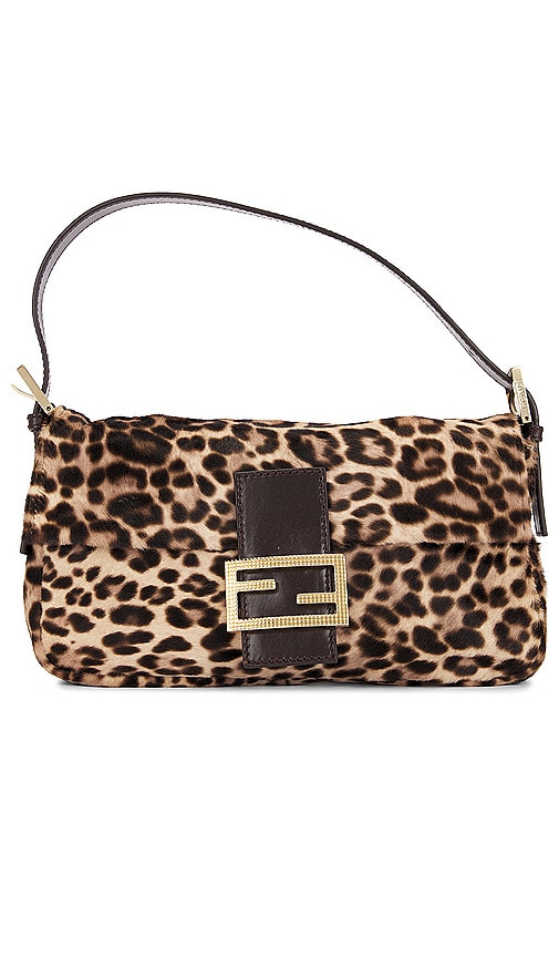 Fendi leopard baguette sale