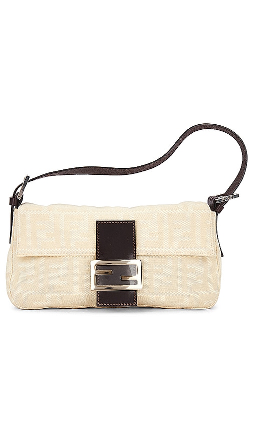 FWRD Renew Fendi Baguette Shoulder Bag in Cream REVOLVE