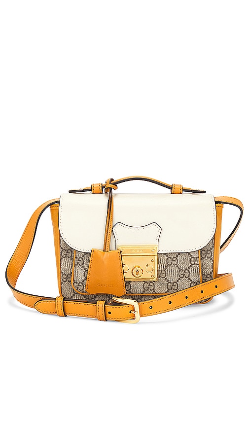 FWRD Renew Gucci GG 2 Way Shoulder Bag in Beige