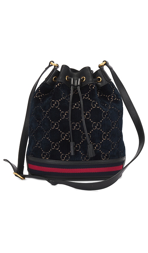 FWRD Renew Gucci GG Bucket Bag in Blue