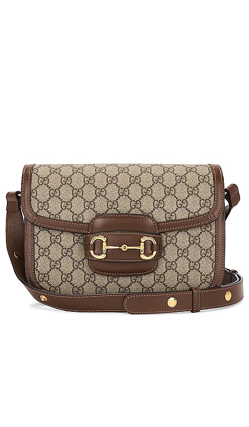 Fwrd Renew Gucci Horsebit Shoulder Bag In Brown