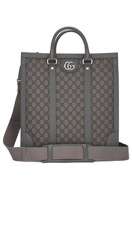 Fwrd Renew Gucci Gg Supreme Ophidia Tote Bag In Gray