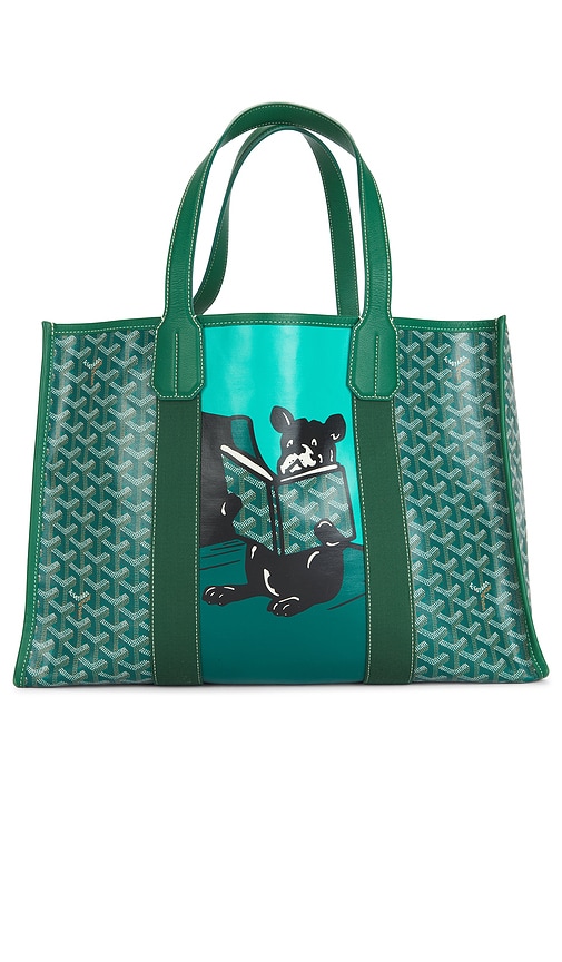 Shop Fwrd Renew Goyard Villette Mm Tote Bag In 绿色