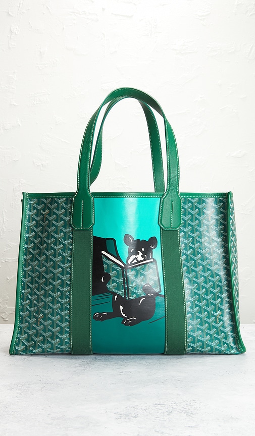 Shop Fwrd Renew Goyard Villette Mm Tote Bag In 绿色