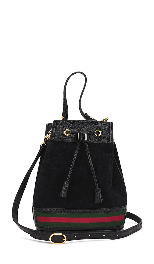 FWRD Renew Gucci Suede Leather Bucket Bag