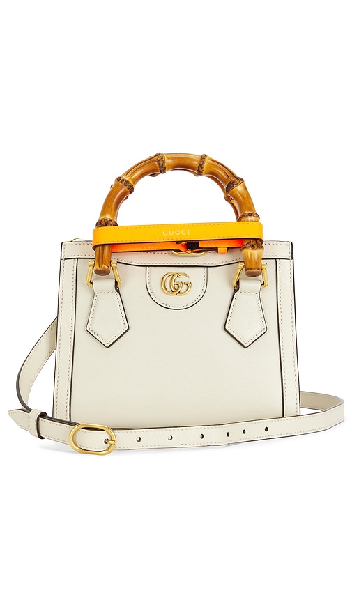 FWRD Renew Gucci Diana Bamboo 2 Way Handbag in Ivory