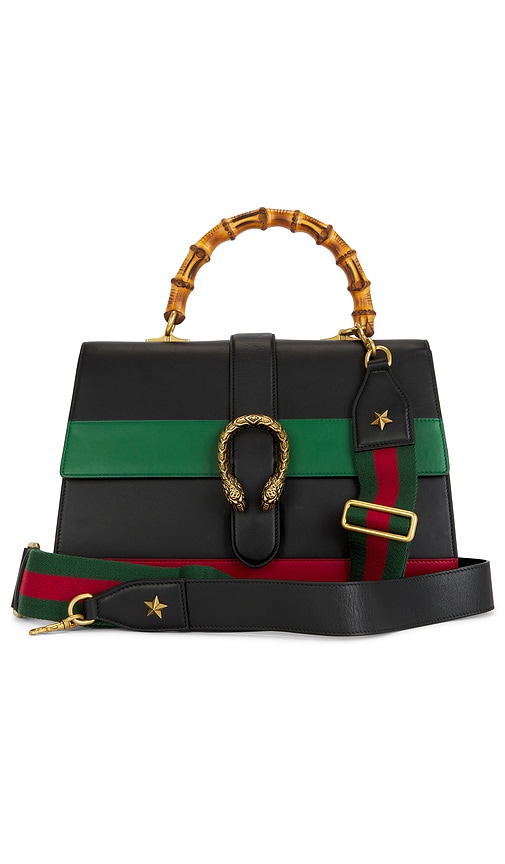 FWRD Renew Gucci Dionysus Bamboo Handbag in Black