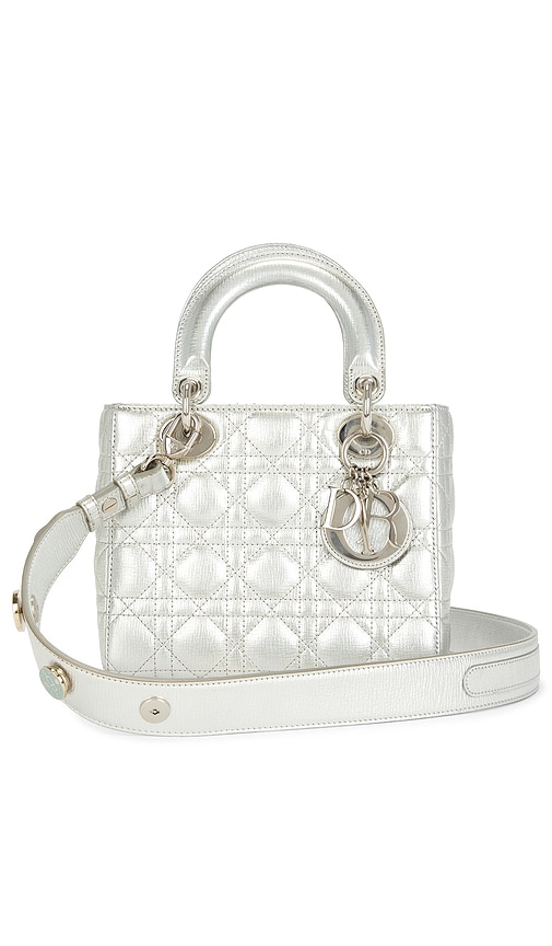 FWRD Renew Dior Cannage Lady Handbag in Silver