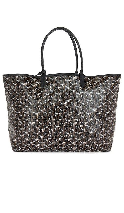 FWRD Renew Goyard Saint Louis PM Coated Canvas Tote Bag in Black