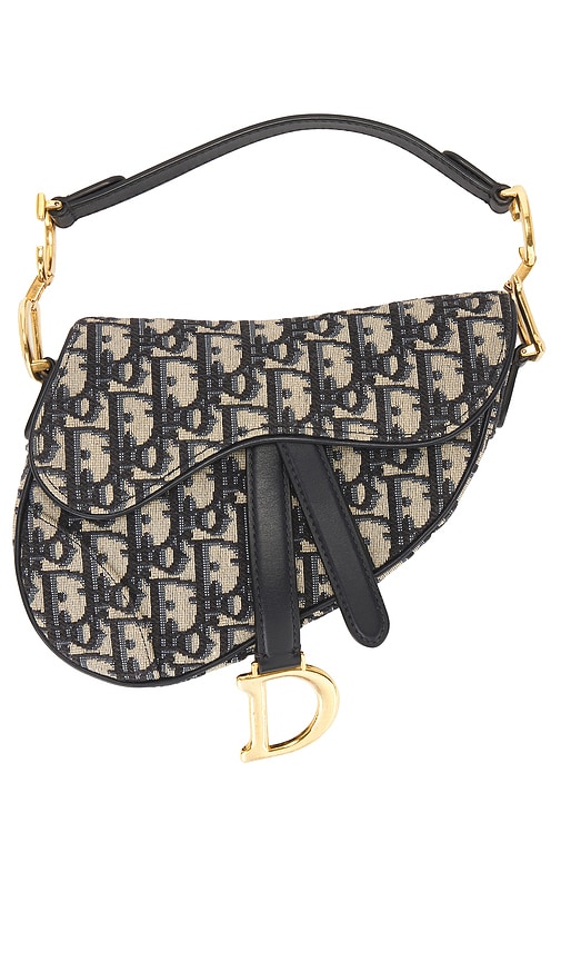 Fwrd Renew Dior Oblique Saddle Bag In Navy