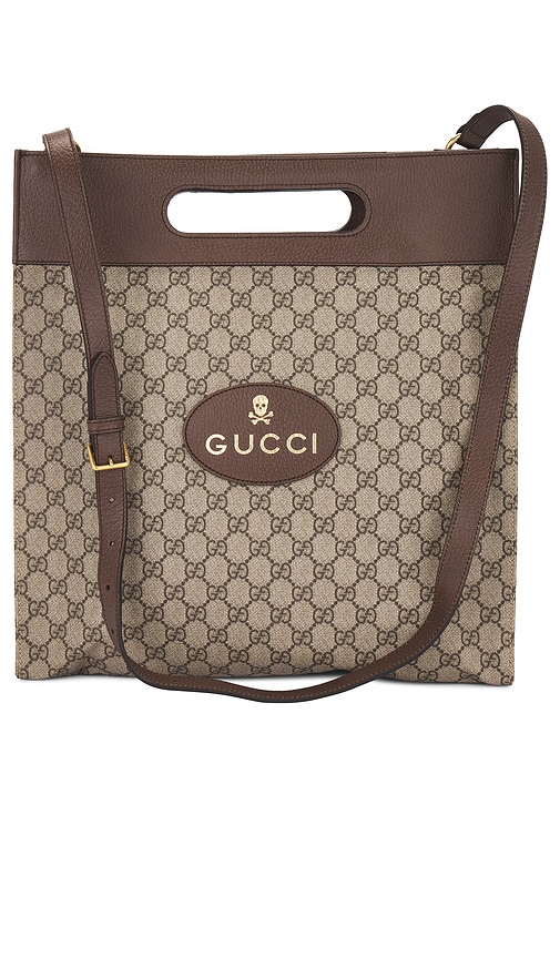 FWRD Renew Gucci GG Supreme Tote Bag in Brown