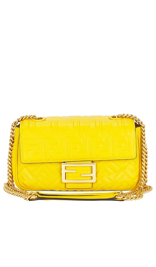 FWRD Renew Fendi Zucca Baguette Shoulder Bag in Yellow