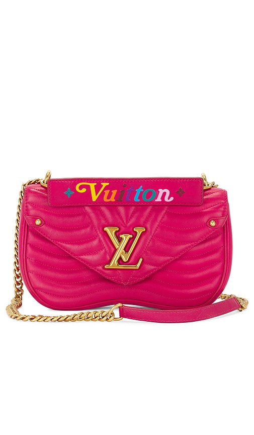 Fwrd Renew Louis Vuitton New Wave Mm Leather Chain Shoulder Bag In Pink