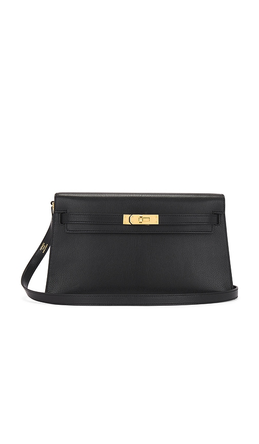 FWRD Renew Hermes Kelly Elan Chevre Shoulder Bag in Black