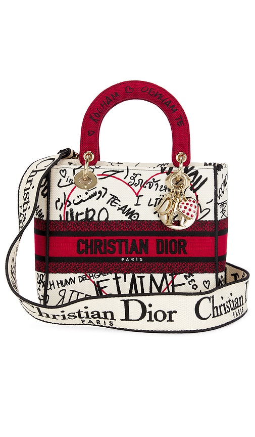 FWRD Renew Dior Lady Canvas Handbag in Multi