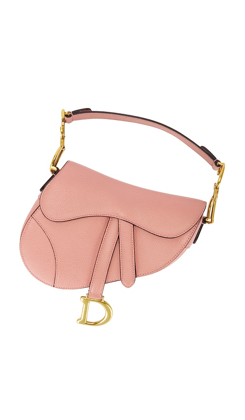 FWRD Renew Dior Leather Saddle Bag in Pink