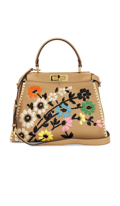 FWRD Renew Fendi Peekaboo Handbag in Beige