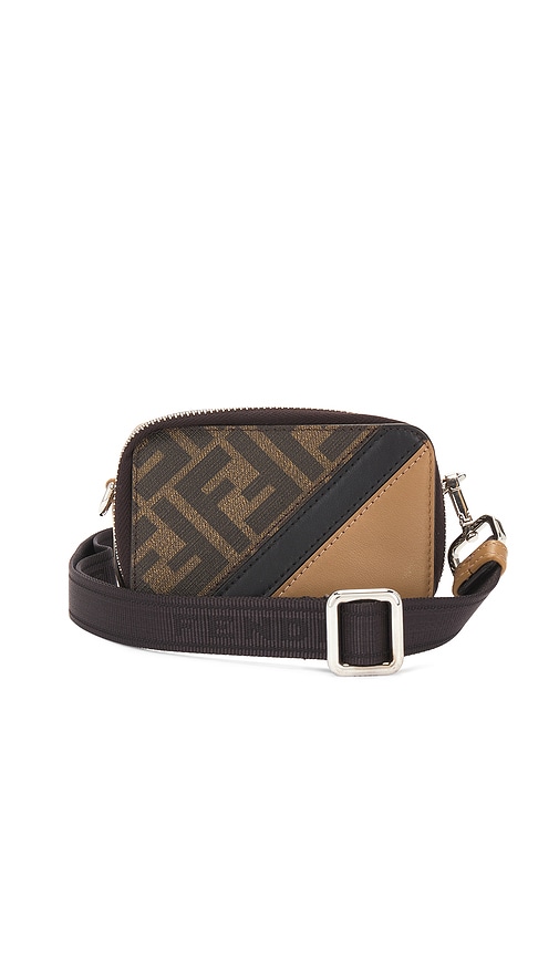 FWRD Renew Fendi Zucca Shoulder Bag in Brown