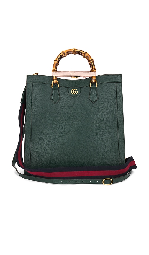 FWRD Renew Gucci Diana Handbag in Green