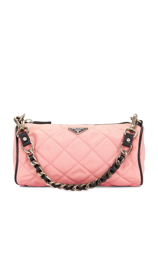 FWRD Renew Prada Quilted Chain Shoulder Bag in Pink