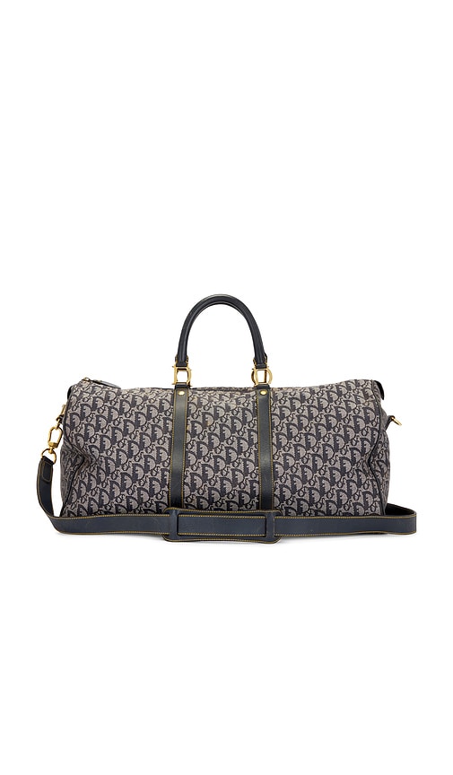 FWRD Renew Dior Monogram Weekend Bag in Grey