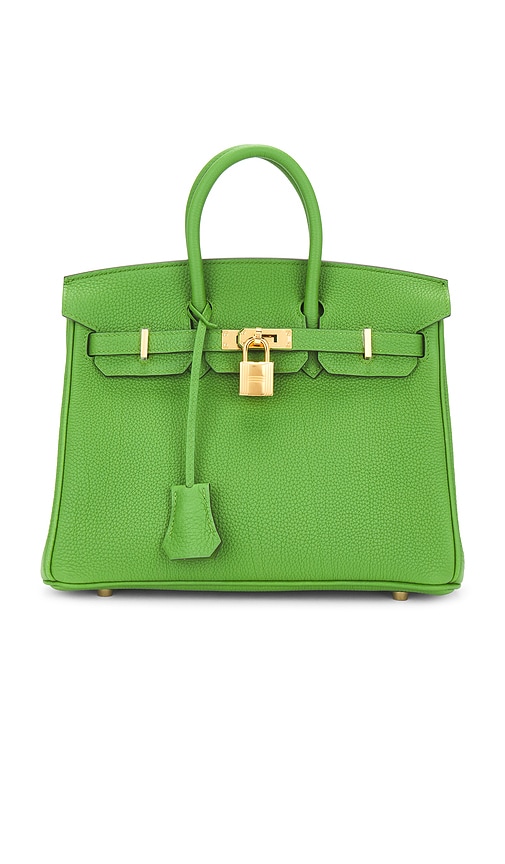 FWRD Renew Hermes Togo Birkin 25 Handbag in Vert Yucca