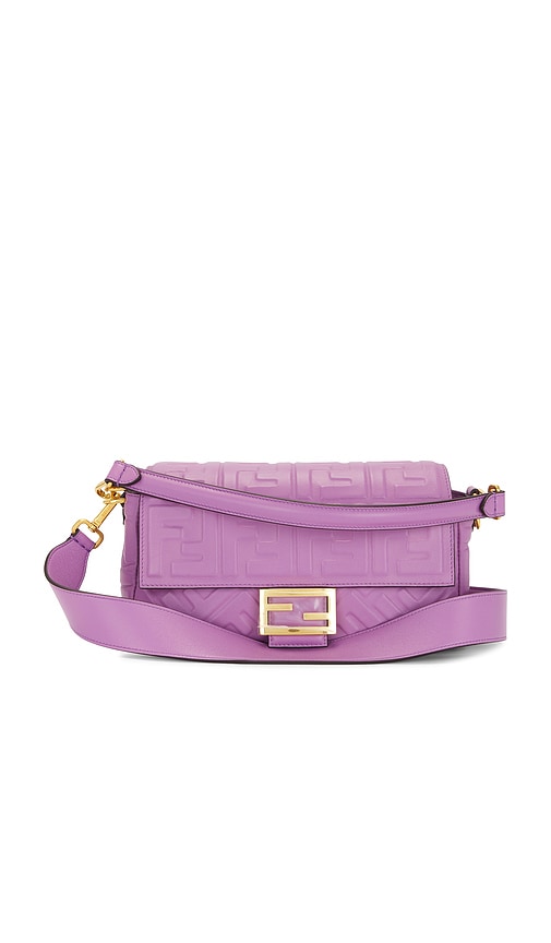 FWRD Renew Fendi Zucca Mama 2 Way Baguette Shoulder Bag in Purple