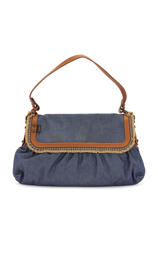 FWRD Renew Fendi Denim Shoulder Bag in Blue