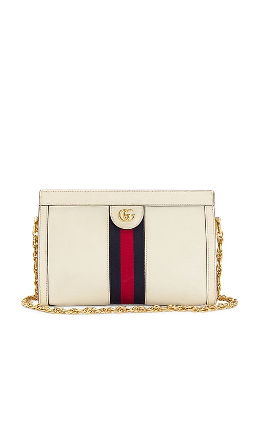 FWRD Renew Gucci Ophidia Chain Shoulder Bag in White