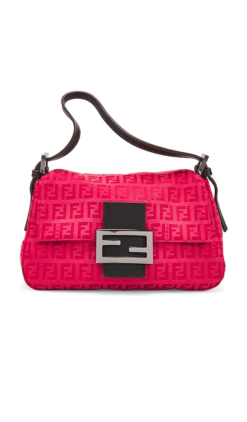 FWRD Renew Fendi Mama Zucchino Baguette Shoulder Bag in Red