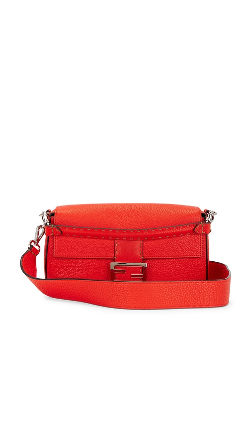 FWRD Renew Fendi Mama Baguette Selleria Shoulder Bag in Red