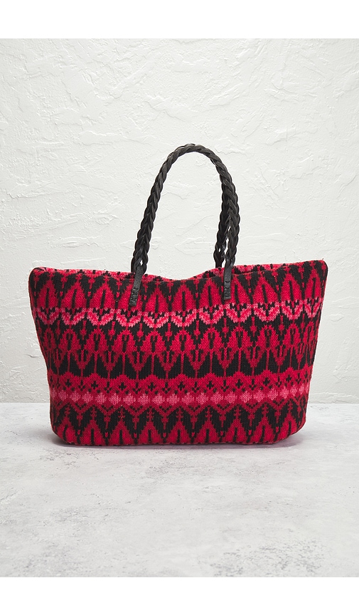  Fwrd Renew Fendi Wool Tote Bag In Red. 